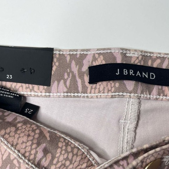 J Brand Alana Mid Rise Crop Skinny Ankle Photo‎ Ready Snake Print Jeans Size 23 - Picture 10 of 14